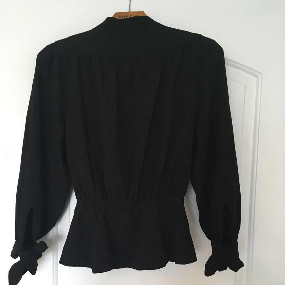 Eva Mendes Wrap Blouse Black
